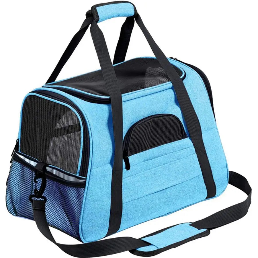 Airline-Approved Pet Carrier Bag with Soft Mat | Travel Carrier for Cats & Dogs Up to 20lbs.
