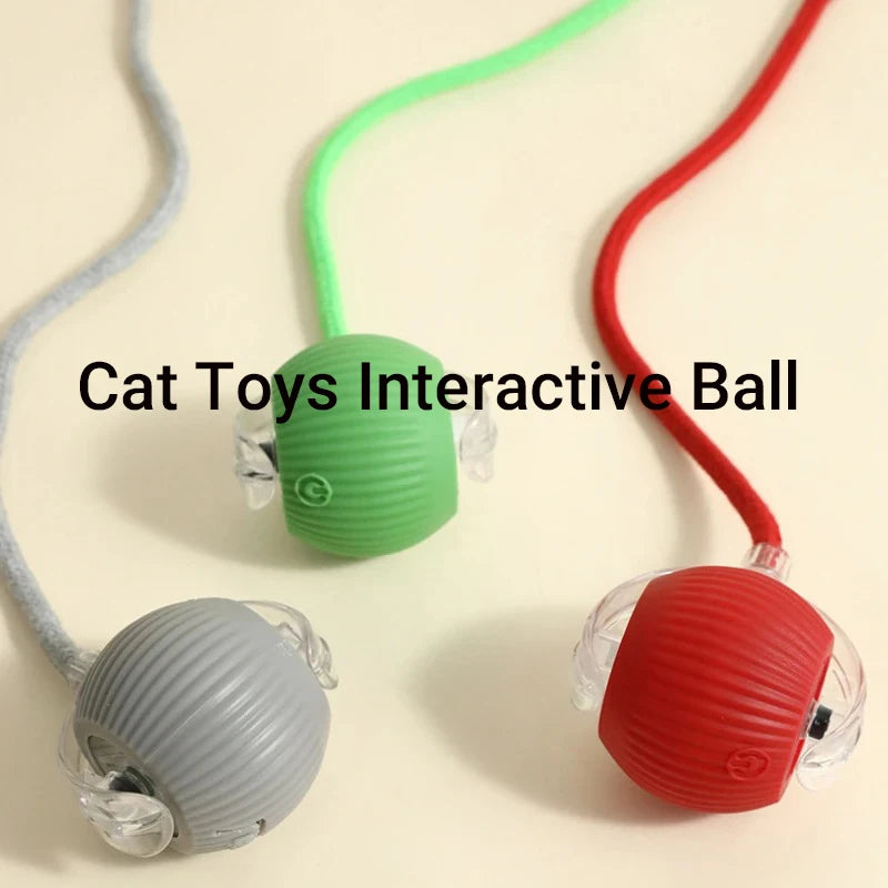 Cat toys with colorful strings, Smart moving cat ball designed for active indoor play.