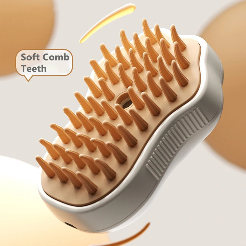 Hairbrush with soft comb teeth Dog and cat grooming brush with mist and massage function.