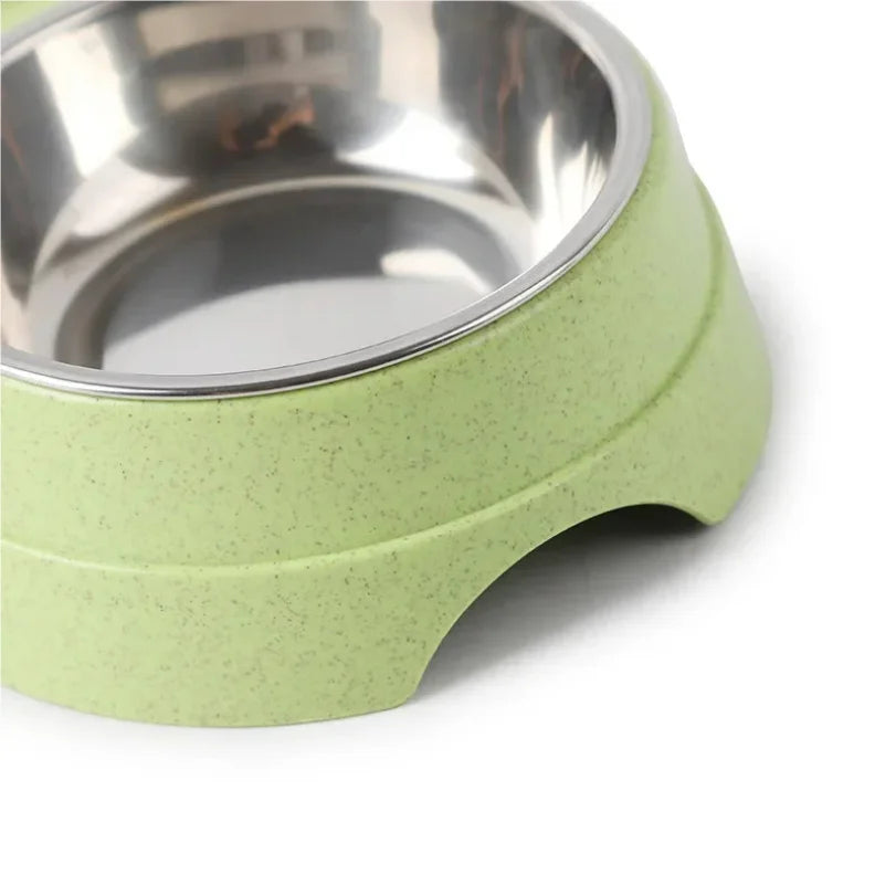 Double Pet Bowls Dog Food Water Feeder Stainless Steel Pet Drinking Dish Feeder Cat Puppy Feeding Supplies Small Dog Accessories