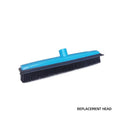 Close-up of rubber bristle broom head designed to collect pet hair, lint, and debris.
