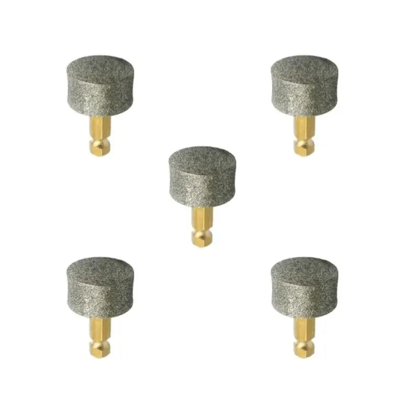 Five replacement grinding heads for electric pet nail grinder.