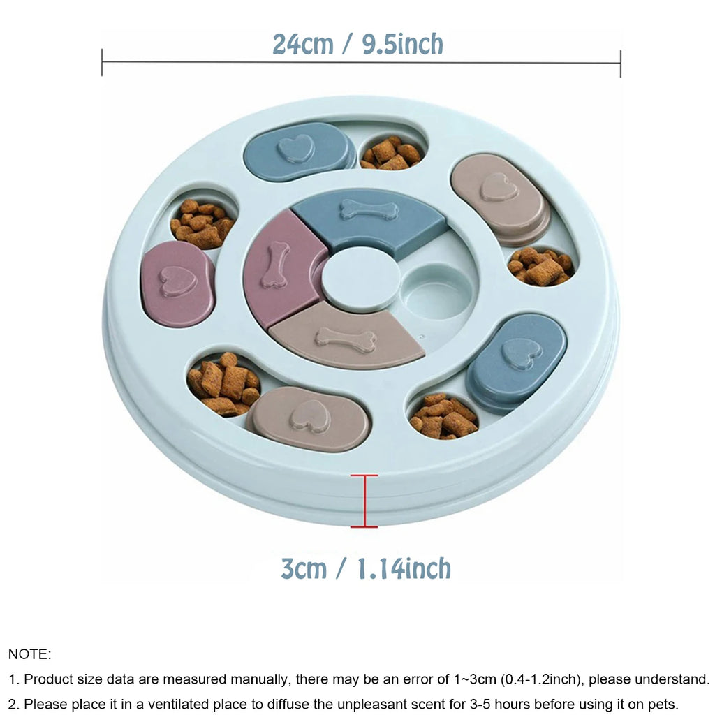 Interactive Slow Feeder Puzzle Bowl for Dogs | Food Hiding & Enrichment Toy